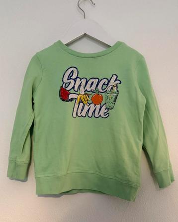 Wibra neon groene vrolijke trui met fruit print sweater 98 beschikbaar voor biedingen
