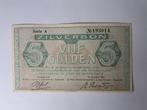 Zilverbon vijf gulden 1944   1 letter, 6 cijfers, Postzegels en Munten, Bankbiljetten | Nederland, Ophalen of Verzenden, 5 gulden