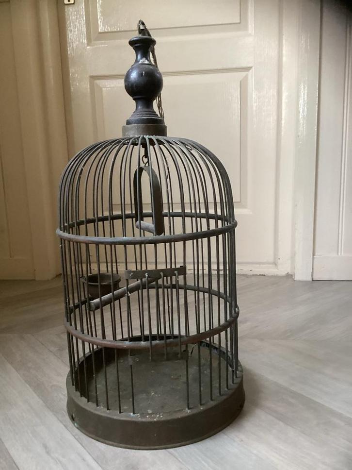 Koperen Vogelkooi - Handgemaakt, Antiek en Kunst, Antiek | Overige Antiek, Ophalen of Verzenden