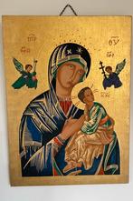 Icoon - hout - bladgoud - 58 x 80 cm, Antiek en Kunst, Ophalen