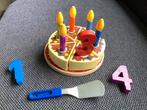 Houten verjaardag taart met kaarsjes, Ophalen of Verzenden, Gebruikt