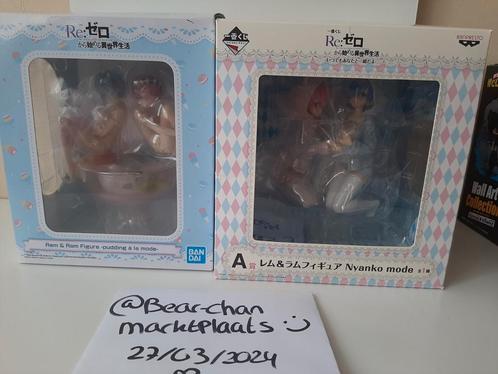 Re-Zero Rem & Ram - Figure Set, Verzamelen, Poppetjes en Figuurtjes, Zo goed als nieuw, Ophalen of Verzenden