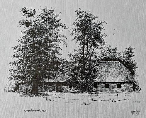 s Hertogenbosch ... " de honderd morgen " ... Kees Koster., Antiek en Kunst, Kunst | Tekeningen en Foto's, Ophalen of Verzenden