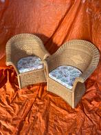 Twee kuipstoelen van rotan, Antiek en Kunst, Ophalen