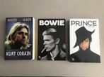 3 boeken muziekkant Kurt Cobain en zangers Bowie en Prince, Ophalen, Gelezen, Artiest
