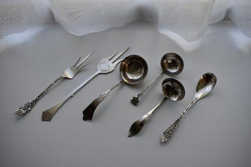 Zilver zilveren roomlepeltjes en cakeprikkers alles gekeurd, Antiek en Kunst, Antiek | Goud en Zilver, Zilver, Ophalen of Verzenden