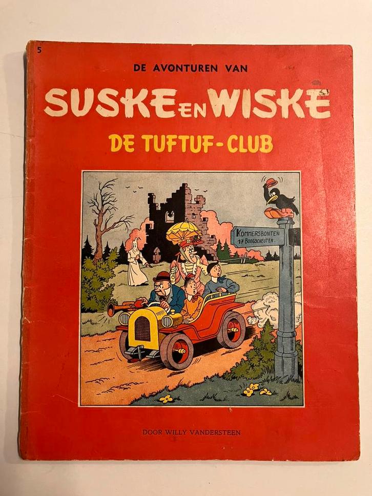 Suske en Wiske - De tuf-tuf club - 1960 - nr. 5 ongekleurd, Boeken, Stripboeken, Gelezen, Eén stripboek, Verzenden