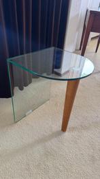 Modern Design Bijzettafeltje Plantentafeltje Glas, Minder dan 55 cm, Design, Rond, Ophalen
