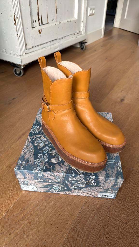 Ulla Johnson Lennox Ankle Buckle Boot maat 40 kleur Caramel, Tuin en Terras, Werkkleding, Zo goed als nieuw, Laarzen, Ophalen of Verzenden