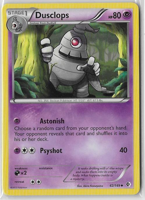 Boundaries Crossed,  Dusclops [uncommon] 62/149, Hobby en Vrije tijd, Verzamelkaartspellen | Pokémon, Nieuw, Losse kaart, Verzenden
