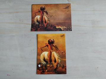 Mooie ansicht kaart met envelop indiaan op paard NIEUW beschikbaar voor biedingen