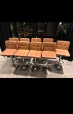 Lederen Bar Kruk 9stuks partij, Ophalen, Gebruikt, In hoogte verstelbaar, 60 tot 90 cm