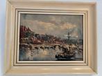Havenzicht door Jan Kelderman, Antiek en Kunst, Kunst | Schilderijen | Klassiek, Ophalen