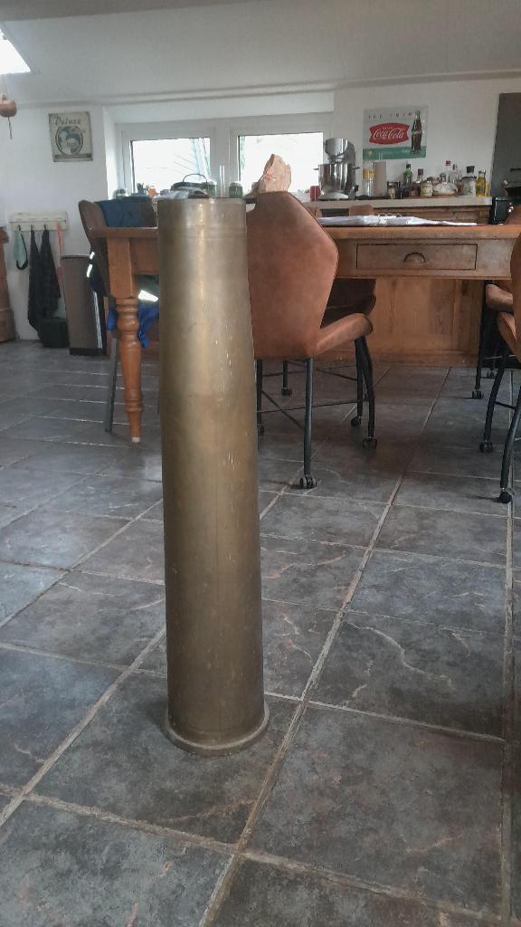 Granaathuls 12 cm  scheepskanon Hr MS Amsterdam 1974, Verzamelen, Militaria | Algemeen, Marine, Hulzen of Bodemvondsten, Nederland