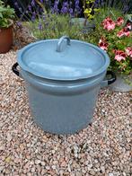 Brocante, vintage emaille wasketel, weckketel, kookketel, Ophalen of Verzenden