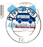 987286 Groningen 80+ Station Standbeeld Gelopen met zegel, Ophalen of Verzenden, 1980 tot heden, Gelopen, Groningen