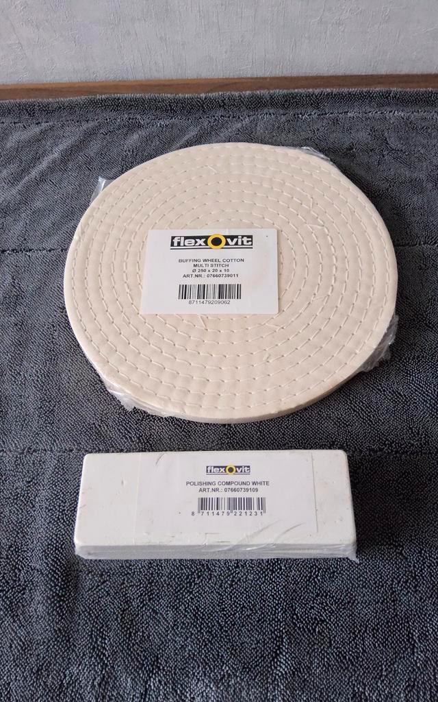 Flexovit Polijstset - Katoen, Pasta - Nieuw! Slecht voor., Doe-het-zelf en Verbouw, Gereedschap | Slijpmachines, Nieuw, Ophalen of Verzenden