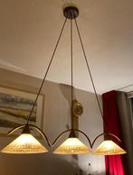 Hanglamp Griekse stijl - 3 lampjes, Huis en Inrichting, Lampen | Hanglampen, Ophalen, Gebruikt, Grieks, Glas