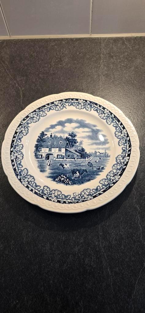 Boerenhoeve blauw" servies van Société Céramique, Antiek en Kunst, Antiek | Wandborden en Tegels, Ophalen of Verzenden