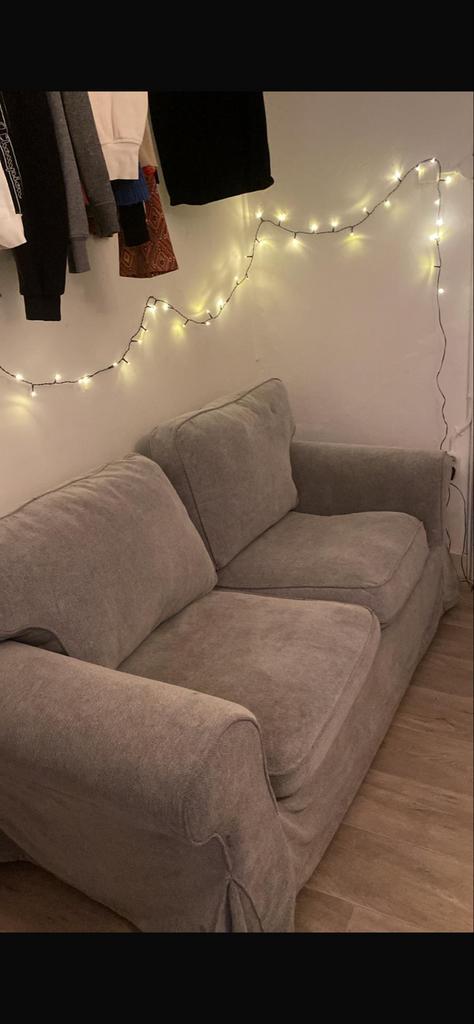 Ikea Ektorp tweezitsbank, Huis en Inrichting, Banken | Bankstellen, Gebruikt, Rechte bank, Tweepersoons, 150 tot 200 cm, 75 tot 100 cm