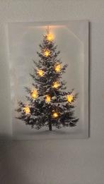 Kerst, schilderij, lampjes, Diversen, Kerst, Ophalen of Verzenden, Zo goed als nieuw