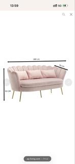 Velvet roxe bank, Huis en Inrichting, Banken | Bankstellen, 150 tot 200 cm, Driepersoons, Ophalen of Verzenden, Zo goed als nieuw