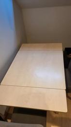 Uitschuiftafel met 2 stoelen, Ophalen, 100 tot 150 cm, Tot twee personen, 50 tot 100 cm