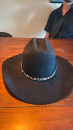 Akubra zwarte hoed met detail, Ophalen, Zo goed als nieuw