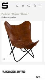 Vlinderstoel nieuw, Huis en Inrichting, Stoelen, Ophalen, Overige kleuren, Nieuw, Leer