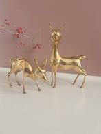 Hollywood regency messing XL herten/bambi’s, Antiek en Kunst, Antiek | Koper en Brons, Ophalen of Verzenden