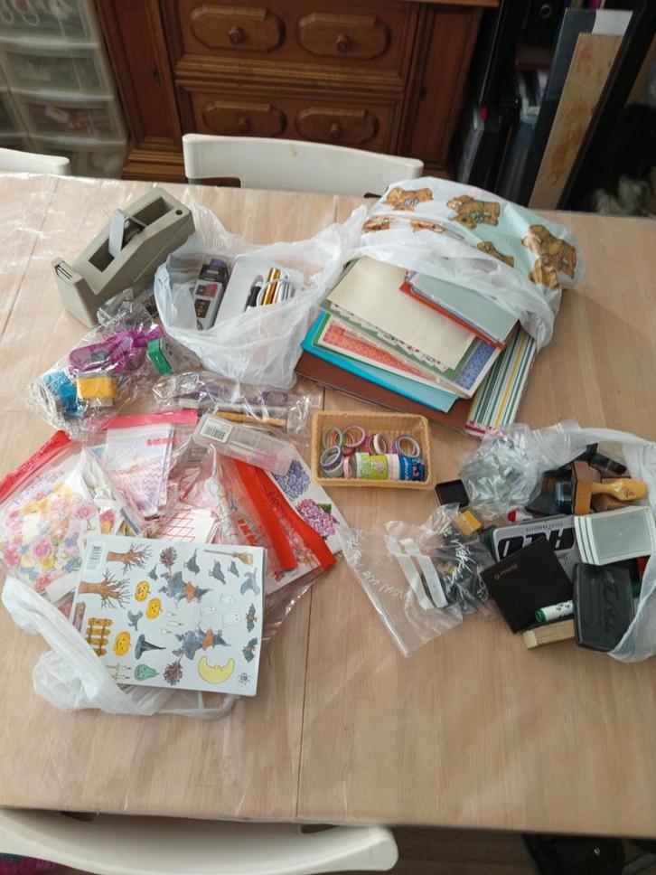 Groot Knutselpakket - Papier, Plaatjes, Tape & Meer!, Hobby en Vrije tijd, Scrapbooking, Ophalen of Verzenden