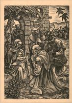 kerstnacht, Nicolaas Bulder 1934, Verzenden, 1920 tot 1940, Ongelopen, Feest(dag)