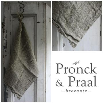 Stoere shabby linnen doek onbedrukt 45 x 45 *Pronck & Praal* beschikbaar voor biedingen