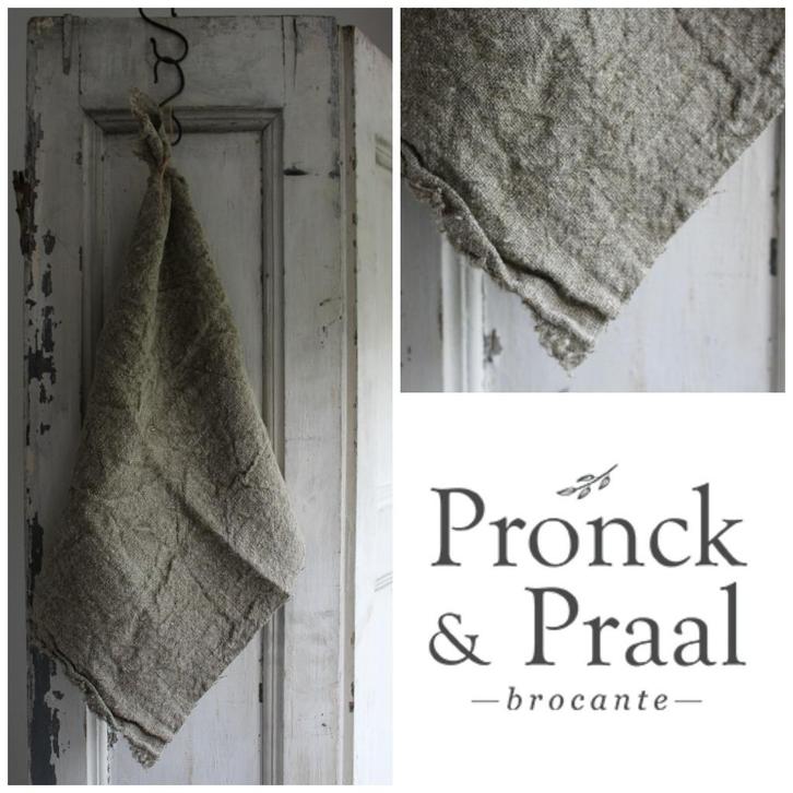 Stoere shabby linnen doek onbedrukt 45 x 45 *Pronck & Praal*, Huis en Inrichting, Woonaccessoires | Overige, Nieuw, Ophalen of Verzenden