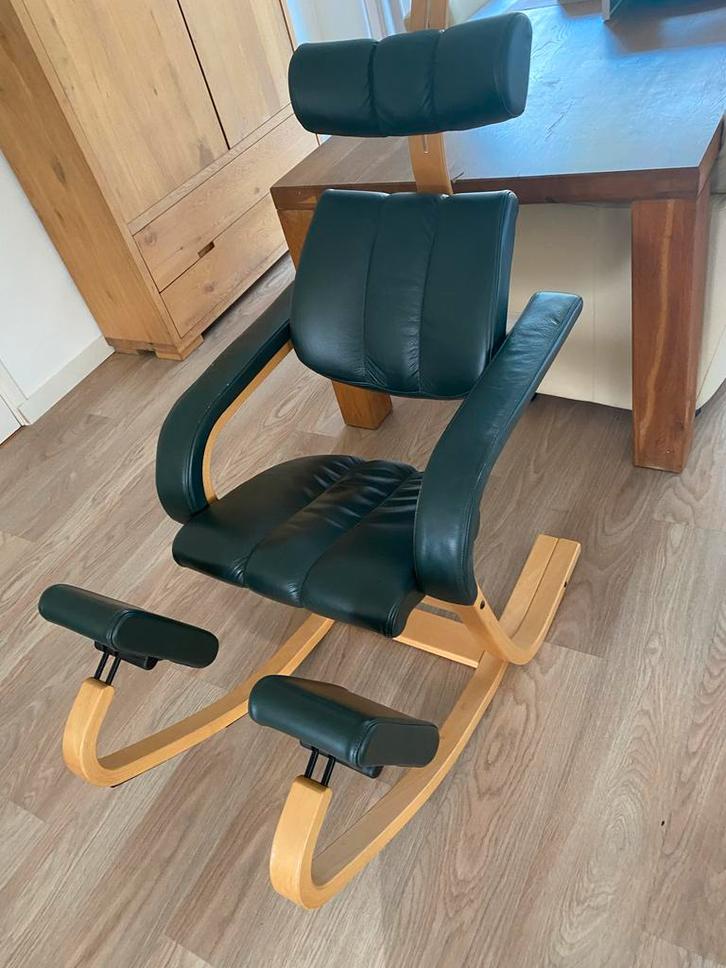 Varier (Stokke) Kniestoel - Peter Opsvik Design, Huis en Inrichting, Stoelen, Gebruikt, Eén, Hout, Zwart, Ophalen