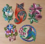 5 Turmac Zijdjes Bloemen, Vogel - lot 2 - vintage, Nieuw, Ophalen of Verzenden, Turmac, Overige applicaties