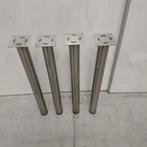 Zware RVS tafelpoten met bevestigingsplaat  3x stelpoot - 1, Doe-het-zelf en Verbouw, Metalen, Niet ingevuld, Gebruikt, Niet ingevuld