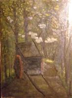 Oud antiek schilderij, GJ Bos, Ophalen of Verzenden