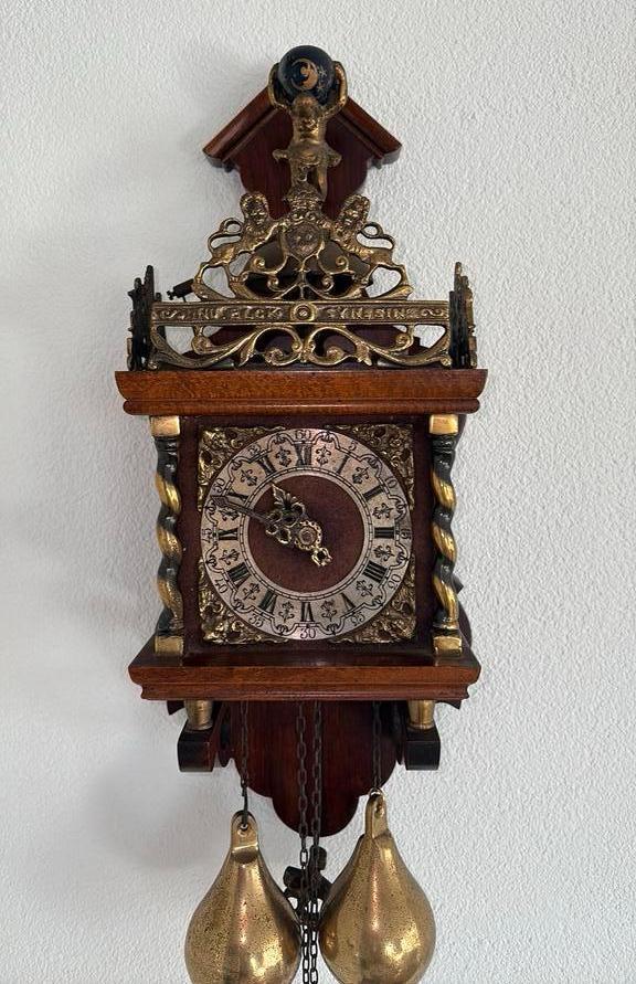 Zaanse stoelklok / wekkerklok antiek van JAW Wuba, Antiek en Kunst, Antiek | Klokken, Ophalen of Verzenden
