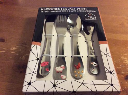 Villa Volance Kinderbestek set van 4. met print.  Nieuw., Kinderen en Baby's, Babyvoeding en Toebehoren, Nieuw, Overige typen