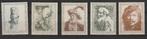 Nederland 1956 cpl. serie Zomerzegels Rembrandt 671/75 pfr., Postzegels en Munten, Postzegels | Nederland, Na 1940, Verzenden