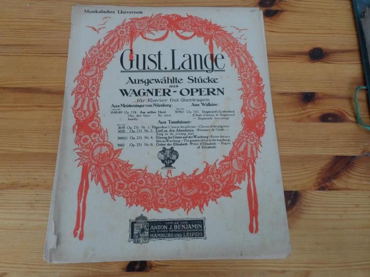 Gustav lange, Muziek en Instrumenten, Bladmuziek, Gebruikt, Artiest of Componist, Klassiek, Piano, Ophalen of Verzenden