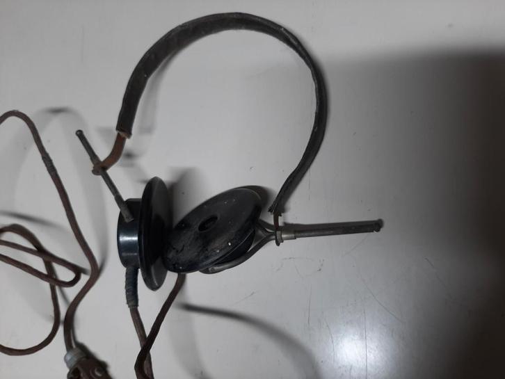 Vintage Hoofdtelefoon - Verzamelobject mogelijk militaire, Audio, Tv en Foto, Koptelefoons, Gebruikt, Over oor (circumaural), Overige merken