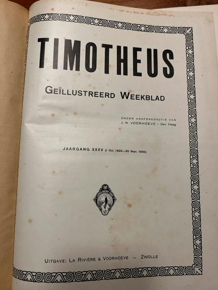 Oude Timotheus Geïllustreerd Weekblad 1929-1930, Boeken, Tijdschriften en Kranten, Gelezen, Overige typen, Ophalen