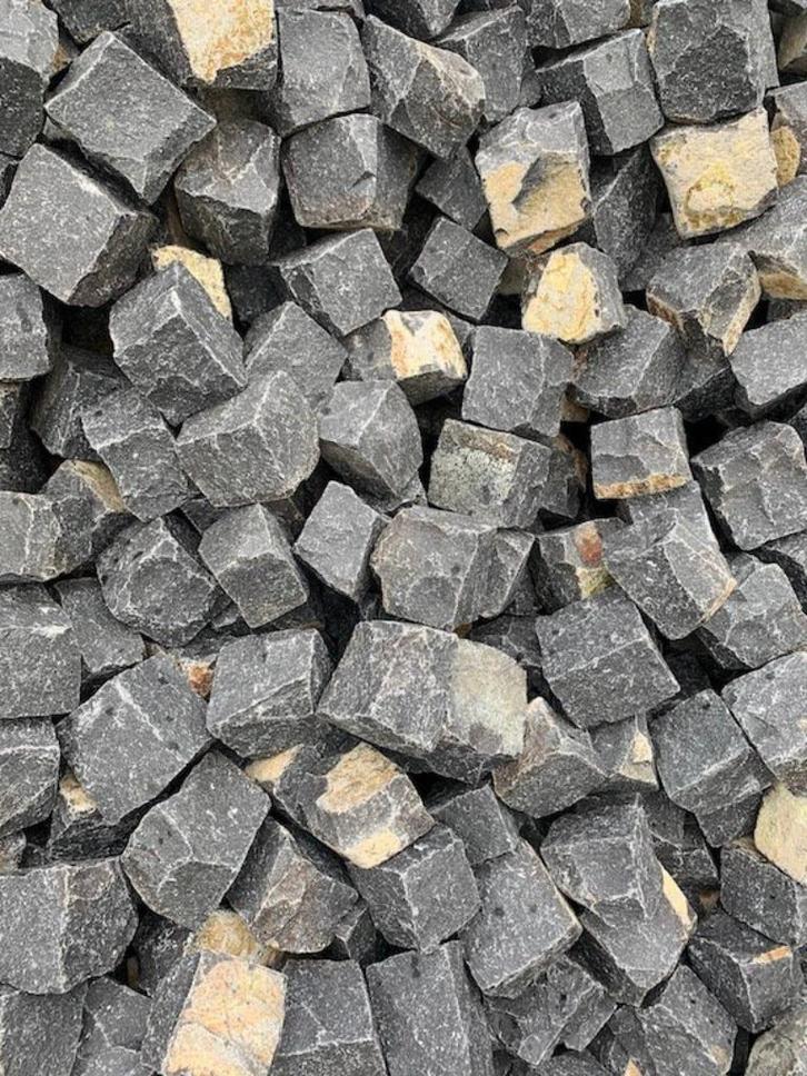 Turks Basalt kinderkoppen 8/10 cm natuursteen tuin terras., Tuin en Terras, Tegels en Klinkers, Gebruikt, Overige typen, Natuursteen