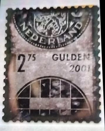 Zilveren postzegel 25-09-2001 postfris  waarde fl. 12.75 beschikbaar voor biedingen