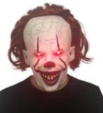 Horror full face latex masker Pennywise met LED, Hobby en Vrije tijd, Feestartikelen, Ophalen of Verzenden, Nieuw, Halloween of Griezel