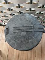 Zinken vintage vuilnisbak met Amsterdam logo, 40 liter of meer, Ophalen, Zo goed als nieuw, Minder dan 50 cm