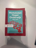 Wetteksten Hoger Onderwijs 2023-2024, Boeken, Studieboeken en Cursussen, Ophalen of Verzenden, Zo goed als nieuw, HBO