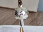 Leuke Antiek Vintage Paddenstoel Kerstbal Zilver Kleur Glas, Ophalen of Verzenden, Gebruikt